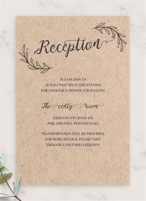 Download Printable Vintage Rustic Wedding Invitation Suite Pdf