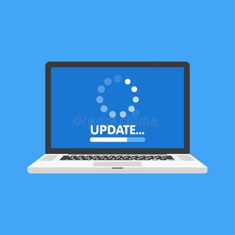 System Software Update And Upgrade Concept Loading Process In Laptop