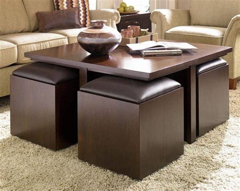 Plumwood coffee table with nested stools an elegant set of wood in dark browns. 12 Coffee Table With Stools Underneath Inspiration