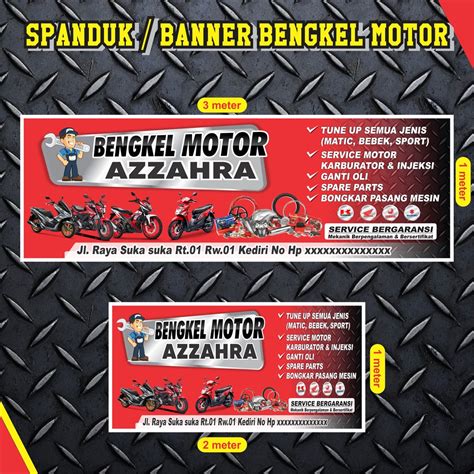 Jual Spanduk Banner Backdrop Bengkel Motor Shopee Indonesia