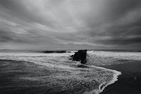 Free Stock Photo Of Black And White Dark Ocean