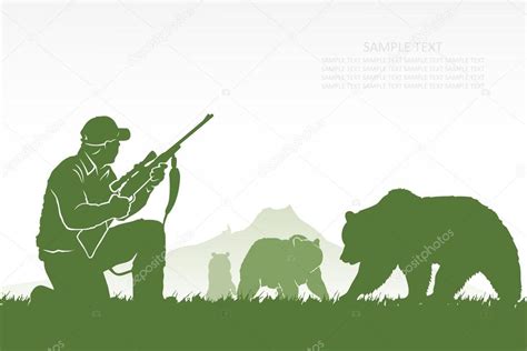 Bear Hunting Stock Illustration By ©ipetrovic 46548125