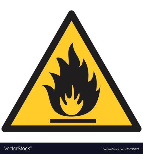 Flammable Hazard Symbol Royalty Free Vector Image