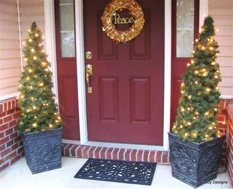 Lighted Christmas Trees For Front Porch The Cake Boutique