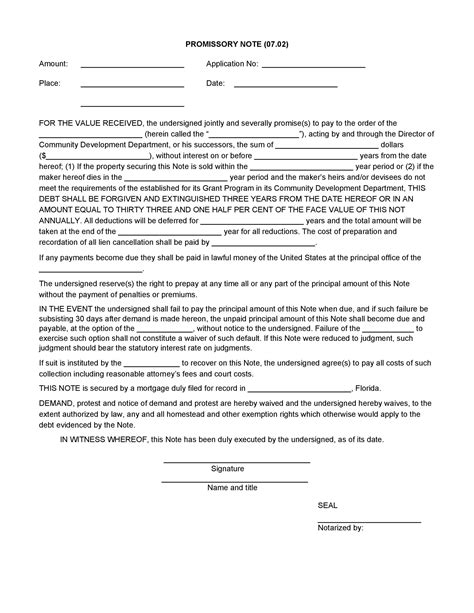 45 Free Promissory Note Templates And Forms Word And Pdf Template Lab