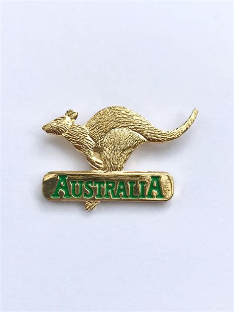 Golden Kangaroo Pin Australian Souvenir Souvenirs Direct