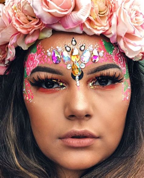 Festival Jewels Glitter And Facepaint Festival Makeup In 2019
