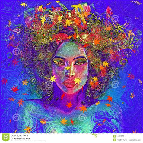 Modern Digital Art Image Of A Woman S Face Close Up With