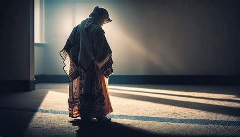 Premium Ai Image Silhouette Of Muslim Man Having Worship And Praying