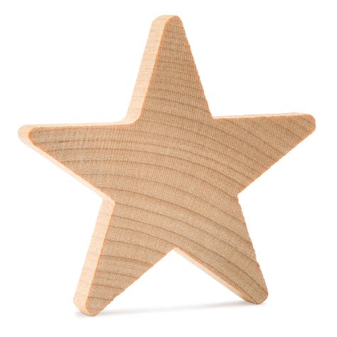 1 Inch Wooden Stars Natural Unfinished Wooden Star Cutout Shape Bag