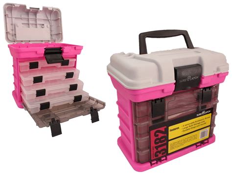 Limited Edition Pink Surecatch Tray Heavy Duty Fishing Tackle Box