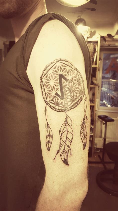 Collection by low key fantasy. My Tattoo - ingwaz rune, web of life, dreamcatcher ...