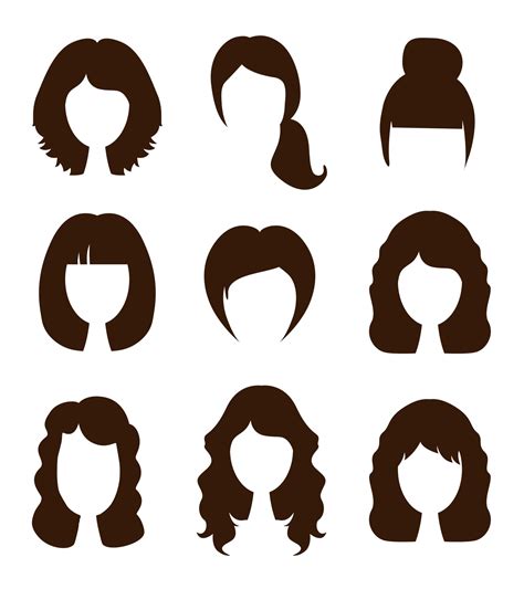 Collection Of Women Hair Illustrations 3130859 Vector Art At Vecteezy