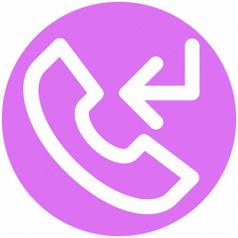 Answer Arrow Call Incoming Received Receiver Telephone Icon