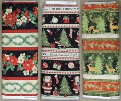 Christmas Border Fabrics Green White By Kesslerkreationsshop