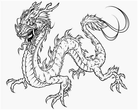 Click the chinese dragon coloring pages to view printable version or color it online (compatible with ipad and android tablets). Tattoos Book: +2510 FREE Printable Tattoo Stencils: Dragon ...