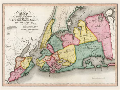 Queens And Kings County New York 1840 Burr State Atlas Old Maps