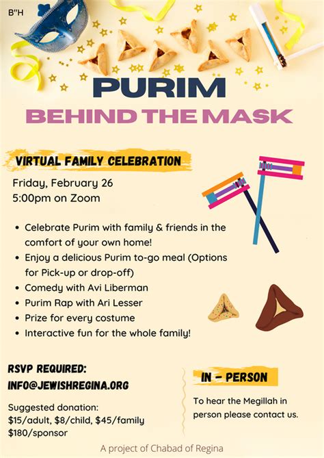 Purim 2021 Chabad Jewish Centre Of Regina