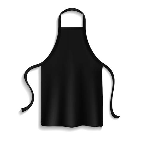 Premium Vector Black Kitchen Apron Chef Uniform For Cooking Vector Template