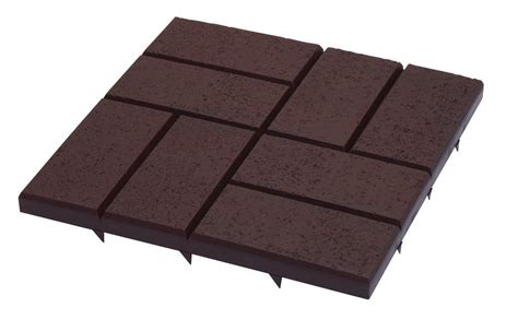 Emsco Group 2155 24 Pack 16 By 16 Inch Poly Patio Pavers Red Brick