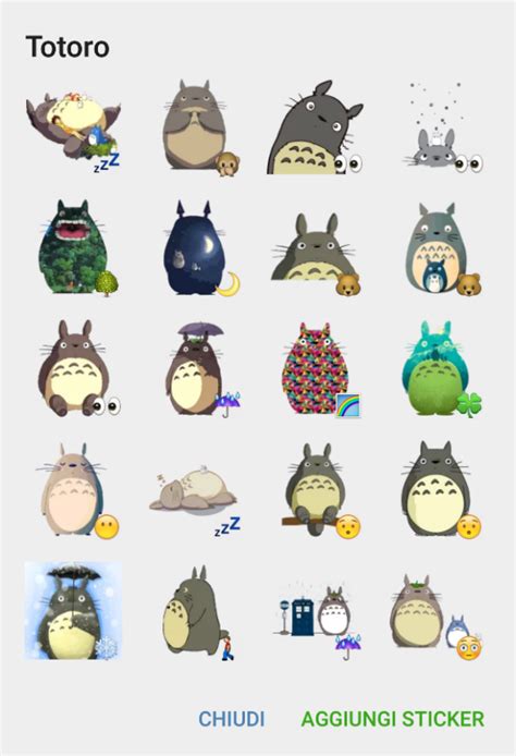 this is the totoro sticker pack totoro is a very famous and loved character from a japanese