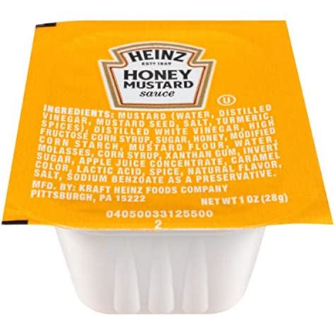 Heinz Honey Mustard Sauce 1 Oz Packets Pack Of 100