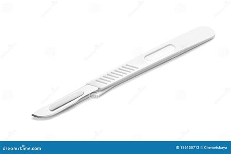 Surgical Scalpel On White Background Stock Photo Image Of Blade