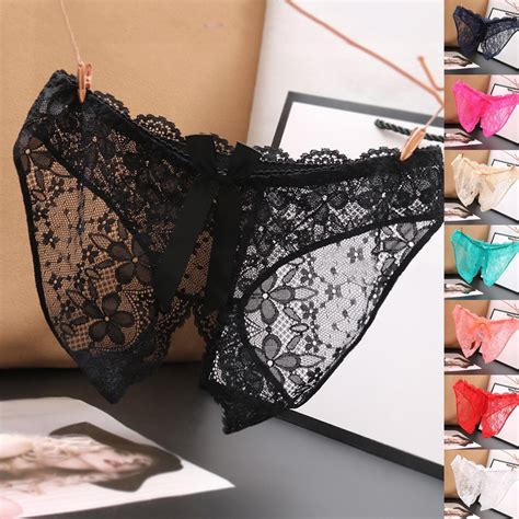 Woman Sexy Panties Erotic Open Crotch Thongs G String Porn Lace Briefs