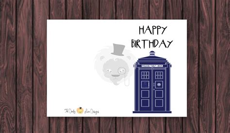 Tardis Card Doctor Who Birthday Card Dr Who Birthday Card Etsy