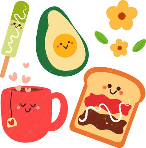 Dibujo A Mano Personaje De Comida De Dibujos Animados Lindo Png