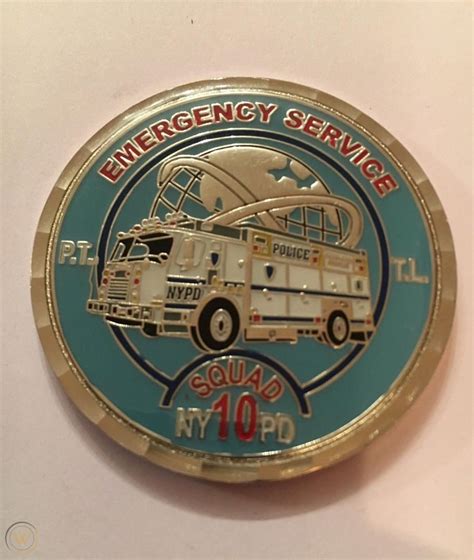 Ultra Rare Nypd Challenge Coin Esu Truck 10 1921550674