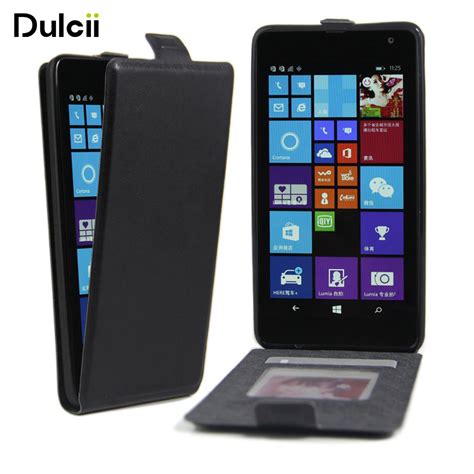 Dulcii For Microsoft Lumia 535 Phone Bag Crazy Horse Vertical Flip Pu