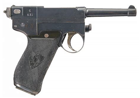 Italian Glisenti Model 1910 9mm Semi Automatic Pistol With H