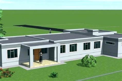 Flat Roof House Design Real Estate Zambia Be Forward