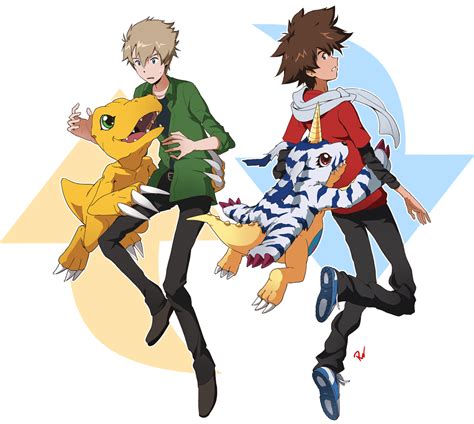 Taichi Y Gabumon Yamato Y Agumon Digimon Adventure Digimon Adventure Tri Digimon Digital