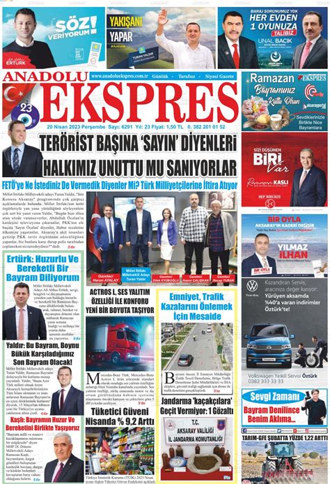 Nisan Tarihli Anadolu Ekspres Gazete Man Etleri