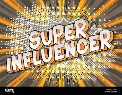 Super Influencer Vector Illustrated Comic Book Style Phrase On