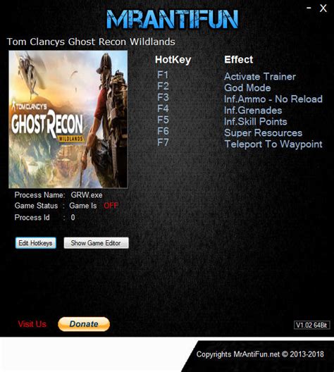 Tom Clancys Ghost Recon Wildlands Trainer 7 V3365616 Mrantifun Game