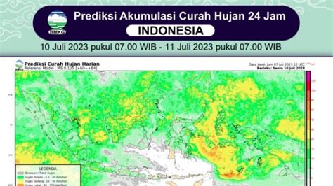 Prakiraan Hujan Di Indonesia Hari Ini Senin 10 Juli 2023 BMKG Sumbar