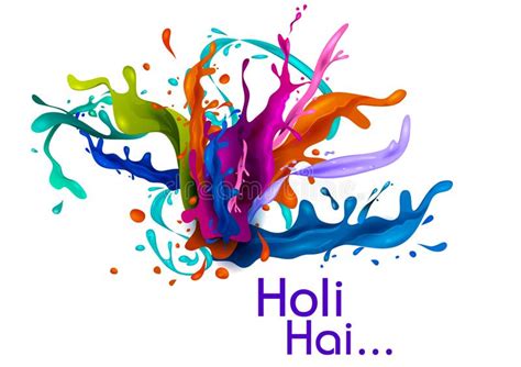 Colorful Traditional Holi Splash Background For Festival Of Colors Of