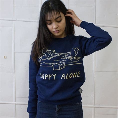 Happy Alone Crewneck Sweatshirt | Crewneck sweatshirt women, Crew neck sweatshirt, Sweatshirts