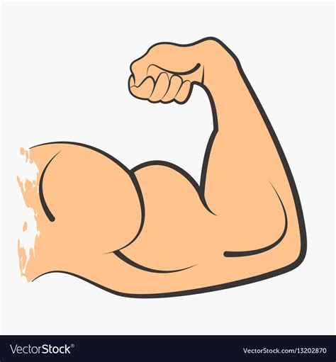 Strong Power Muscle Royalty Free Vector Image Vectorstock