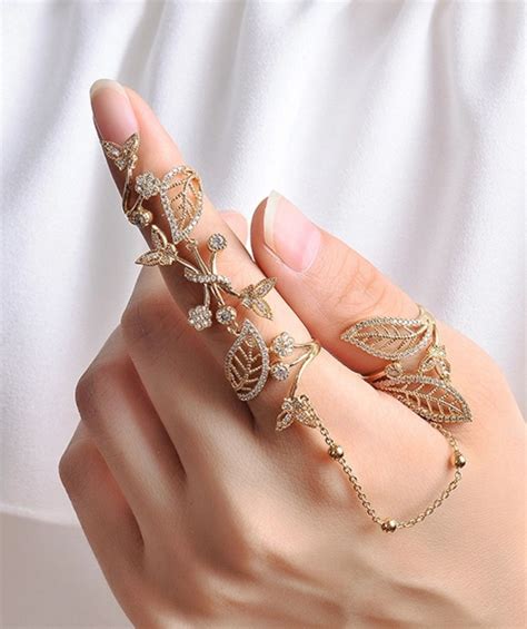 Zula Two Finger Chain Ring Beautiful Jewelry Diamonds Stylish