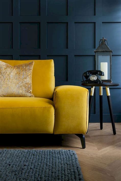 75 Beautiful Yellow Sofa For Living Room Decor Ideas Interiéry