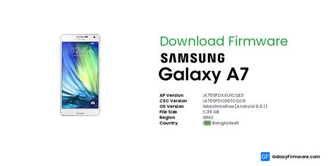 Galaxy Firmware Samsung Galaxy A7 Sm A700fd Bng A700fdxxu1cqe3