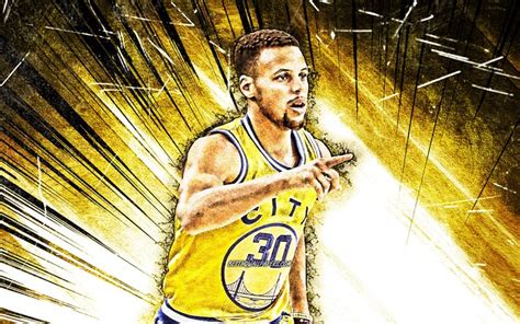 Download Wallpapers 4k Stephen Curry Grunge Art Golden State
