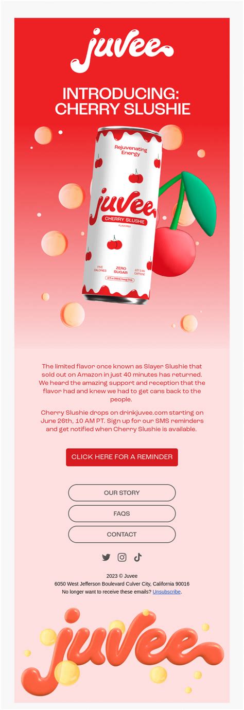 🚨new Flavor Alert 🚨 From Juvee Desktop Email View Really Good Emails