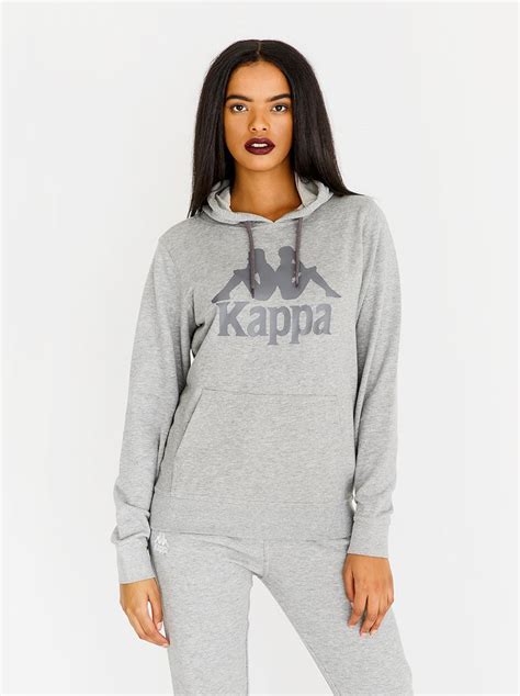 Authentic Hoody Mid Grey Kappa Hoodies And Sweats
