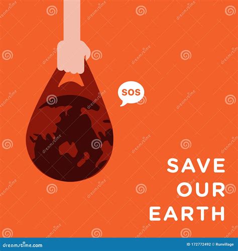 Save Earth Concept Illustration Stock Vector Illustration Of Help