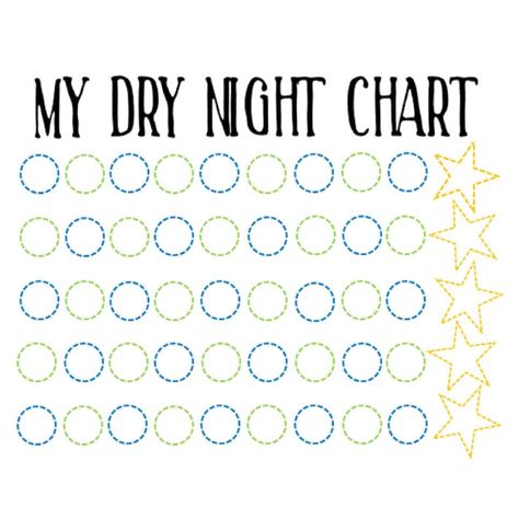 Free Printable Dry Night Reward Chart
